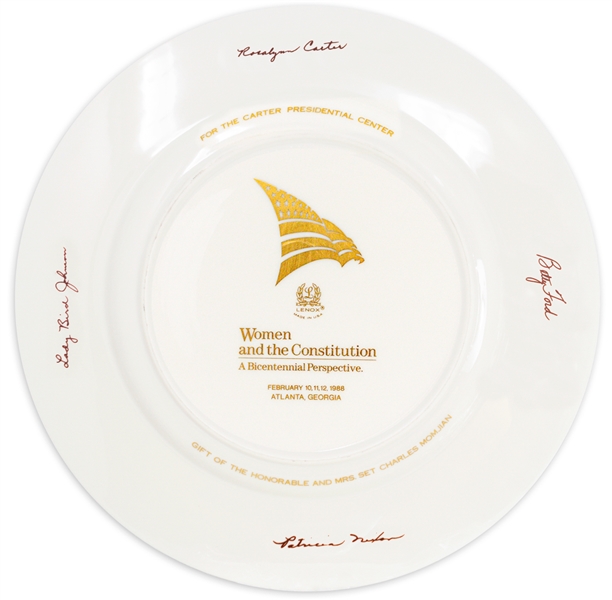 Jimmy Carter Commemorative China Plate for ''Women and the Constitution''